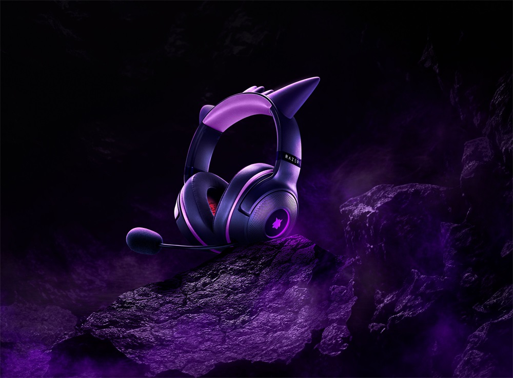 Razer Kraken Kitty V2 - Pokémon Gengar Ed. lila headset