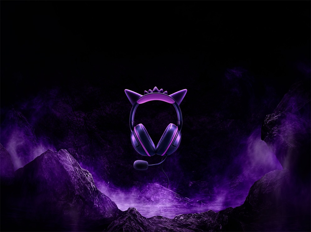Razer Kraken Kitty V2 - Pokémon Gengar Ed. lila headset