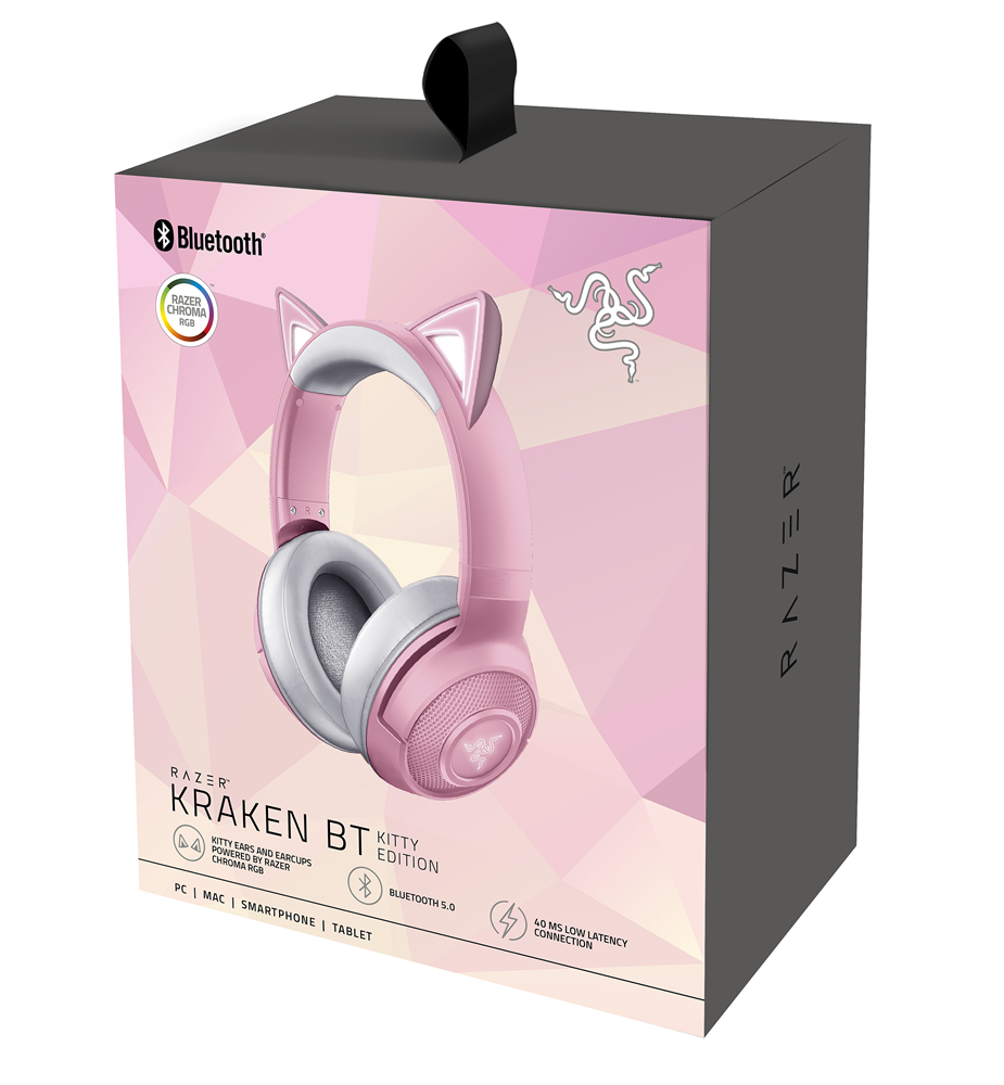 Razer Kraken Kitty V2 rózsaszín vezeték nélküli gamer fejhallgató (Újracsomagolt)