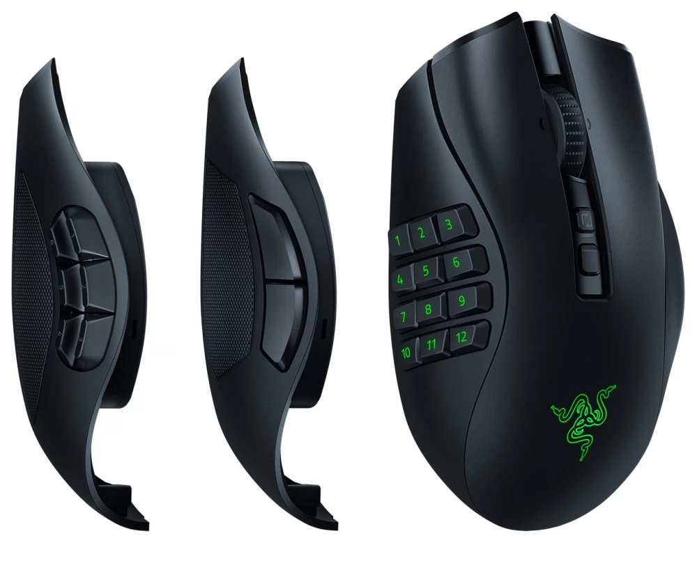 Razer Naga V2 Pro optikai USB  Bluetooth fekete vezeték nélküli gamer egér