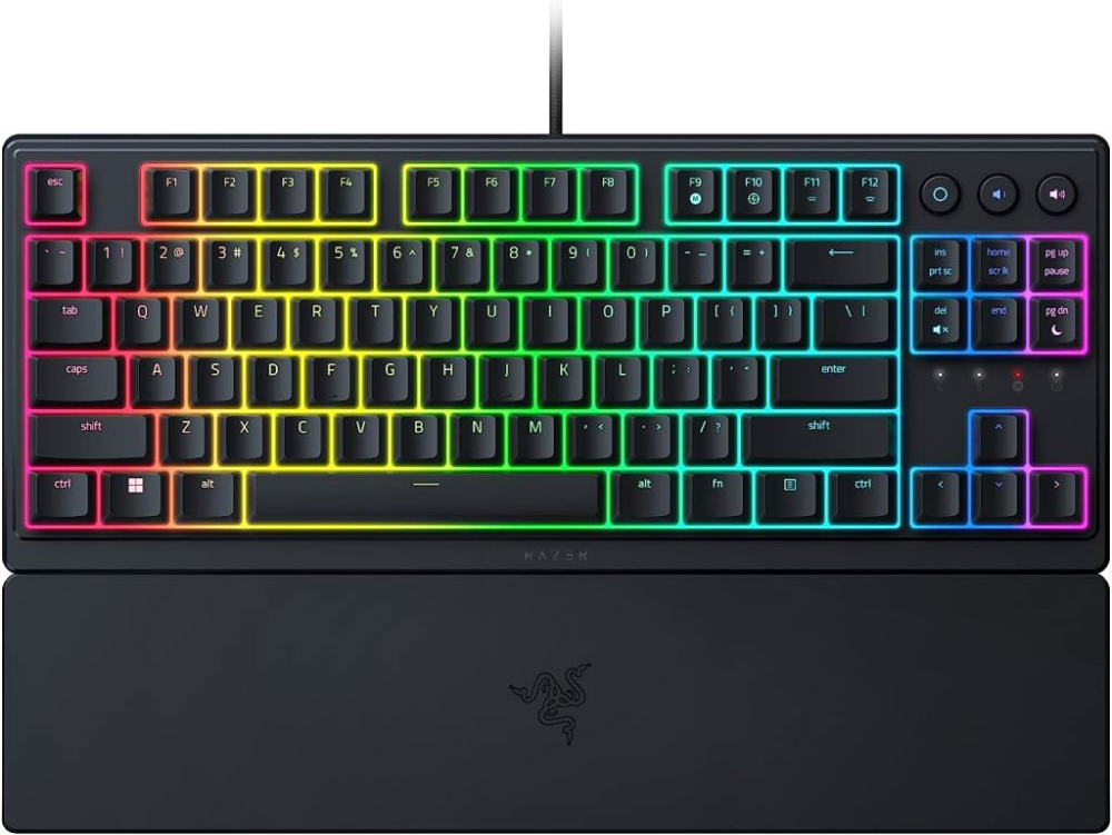 Razer Ornata V3 TKL UK fekete gamer billentyűzet