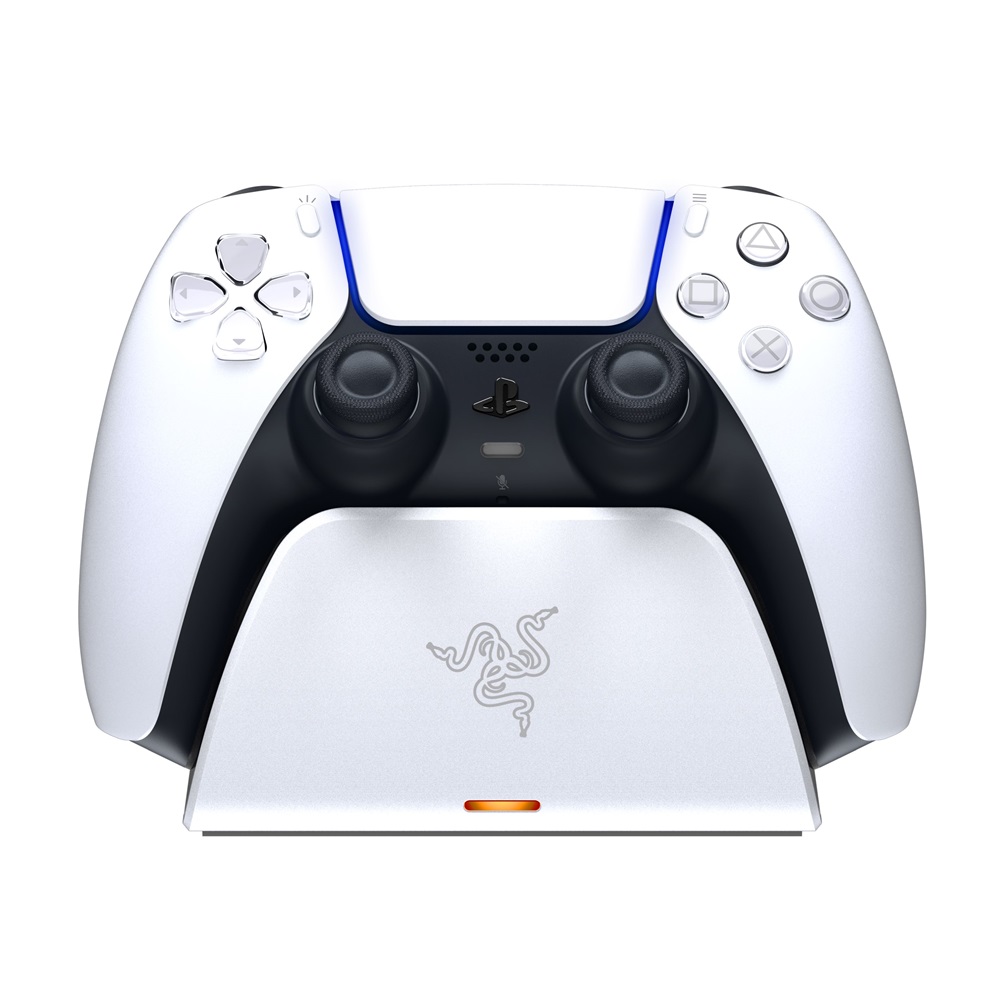 Razer RC21-01900100-R3M1 PS5 kontrollerhez fehér (Robot White) univerzális fehér kontroller gyorstöltő