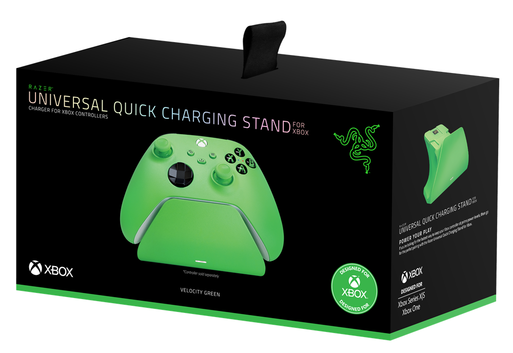 Razer RC21-01751700-R3M1 Universal Xbox Series/Xbox One Velocity Green zöld kontroller töltőállomás