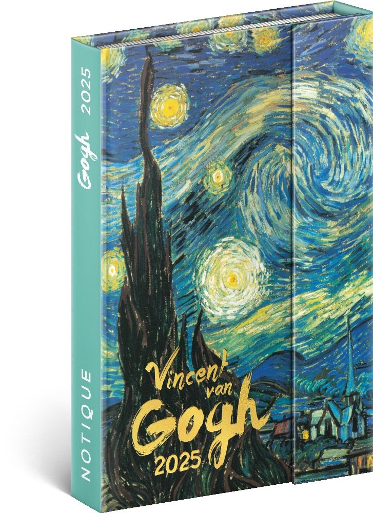 Realsystem 2025 5412 Vincent van Gogh B6 mágneses zsebnaptár
