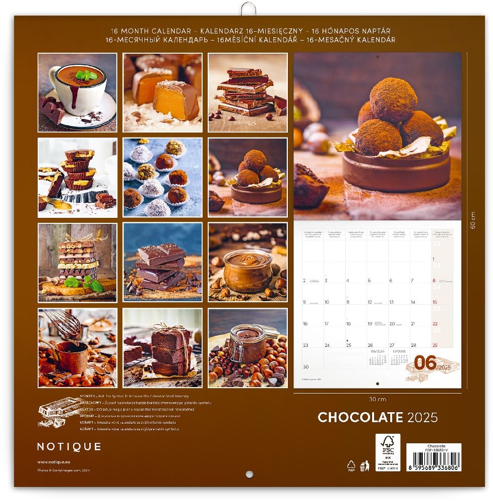 Realsystem 2025 Chocolate 6096-CH illatosított lemeznaptár