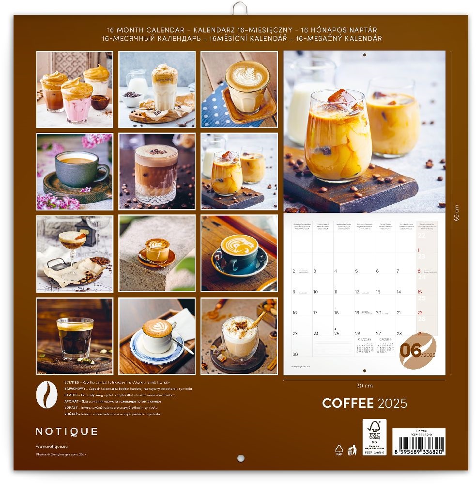 Realsystem 2025 Coffee 6096-CO illatosított lemeznaptár