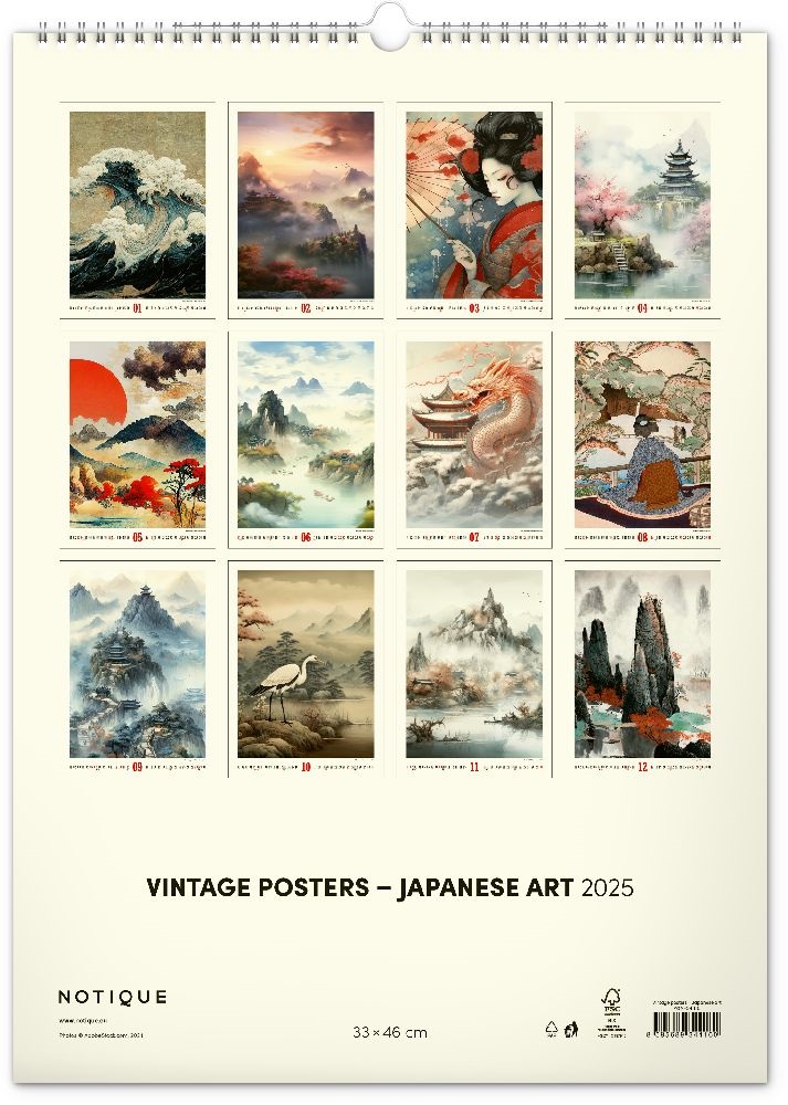 Realsystem 2025 Japanese art 6094 falinaptár