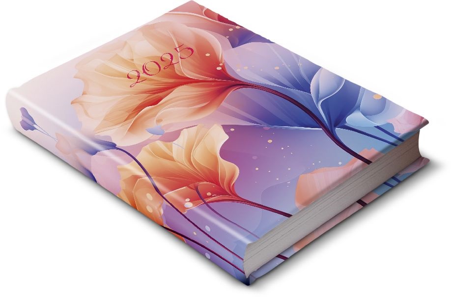 Realsystem 2025 Librobello Kalendárium Hölgyeknek 5421 Floral határidőnapló