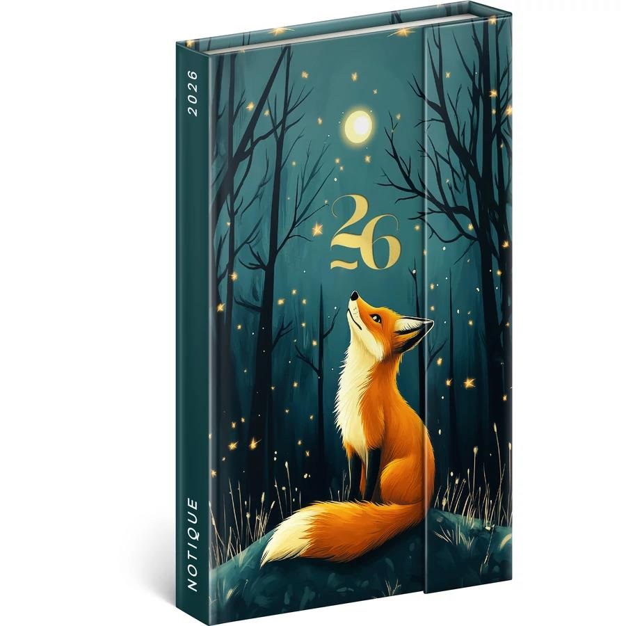 Realsystem 2026 5413 Fox 13x21cm mágneses zsebnaptár