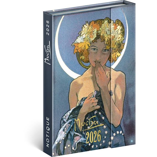 Realsystem 2026 Alphonse Mucha 5412-AM B6 mágneses zsebnaptár