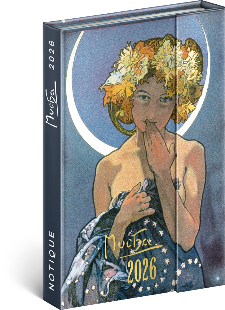 Realsystem 2026 Alphonse Mucha 5412-AM B6 mágneses zsebnaptár