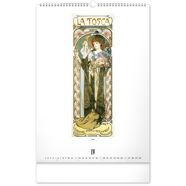 Realsystem 2026 Alphonse Mucha 6094-AM falinaptár