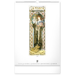 Realsystem 2026 Alphonse Mucha 6094-AM falinaptár