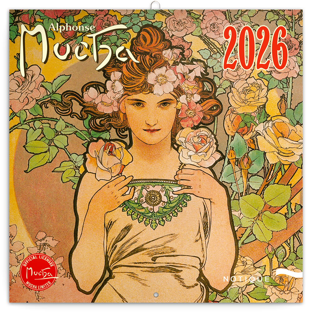 Realsystem 2026 Alphonse Mucha 6097-AM falinaptár
