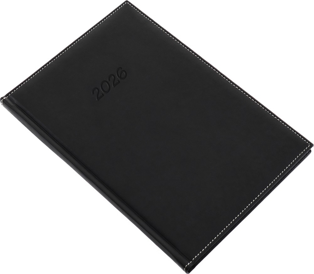 Realsystem 2026 Bolero 5612-11 B5 heti beosztású fekete határidőnapló