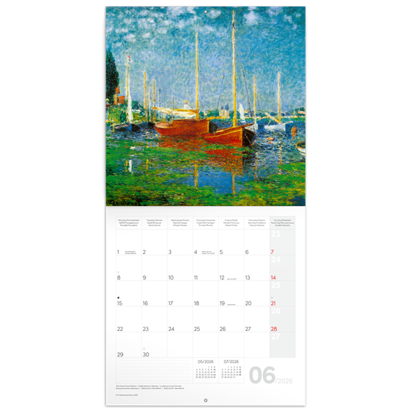 Realsystem 2026 Claude Monet 6097 falinaptár