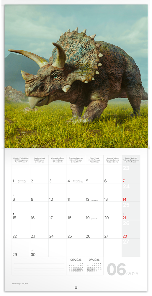 Realsystem 2026 Dinosaurs 6097 falinaptár