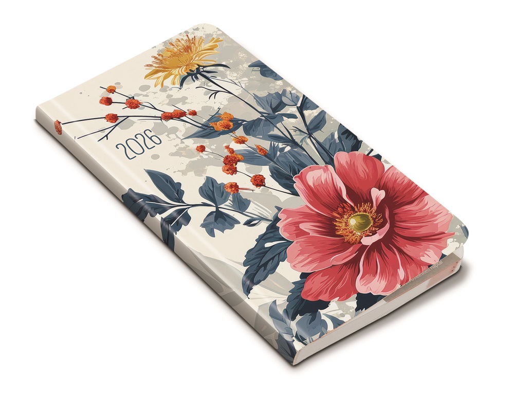Realsystem 2026 Flexi 5811-87 floral álló zsebnaptár