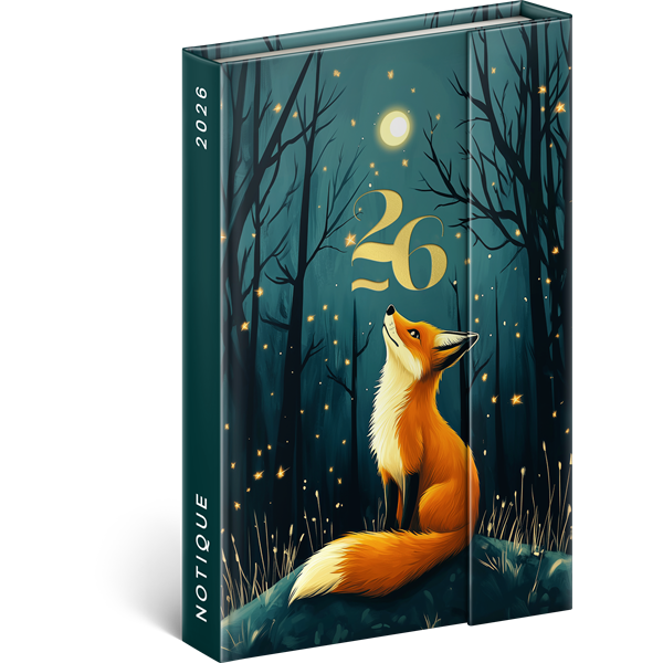 Realsystem 2026 Fox 5412 B6 mágneses zsebnaptár