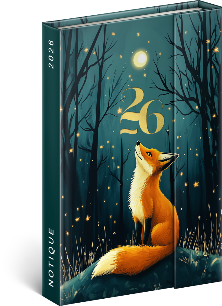 Realsystem 2026 Fox 5412 B6 mágneses zsebnaptár