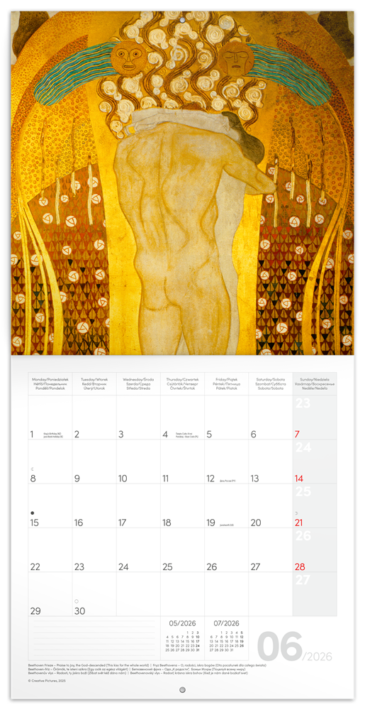 Realsystem 2026 Gustav Klimt 6097-GK falinaptár