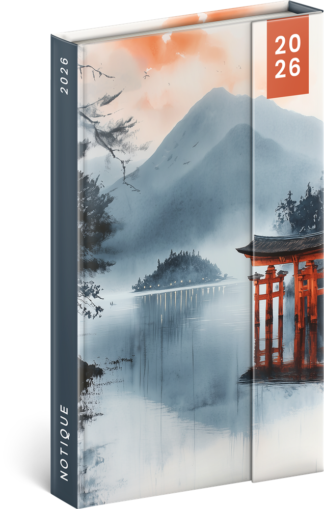Realsystem 2026 Japan 5414 13x21 cm gumipántos agenda/notesz