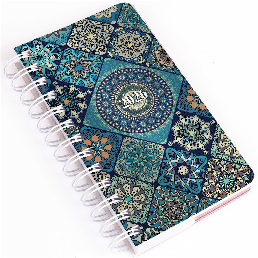 Realsystem 2026 SP5 8721-52 mozaik napi beosztású spirálos zsebnaptár