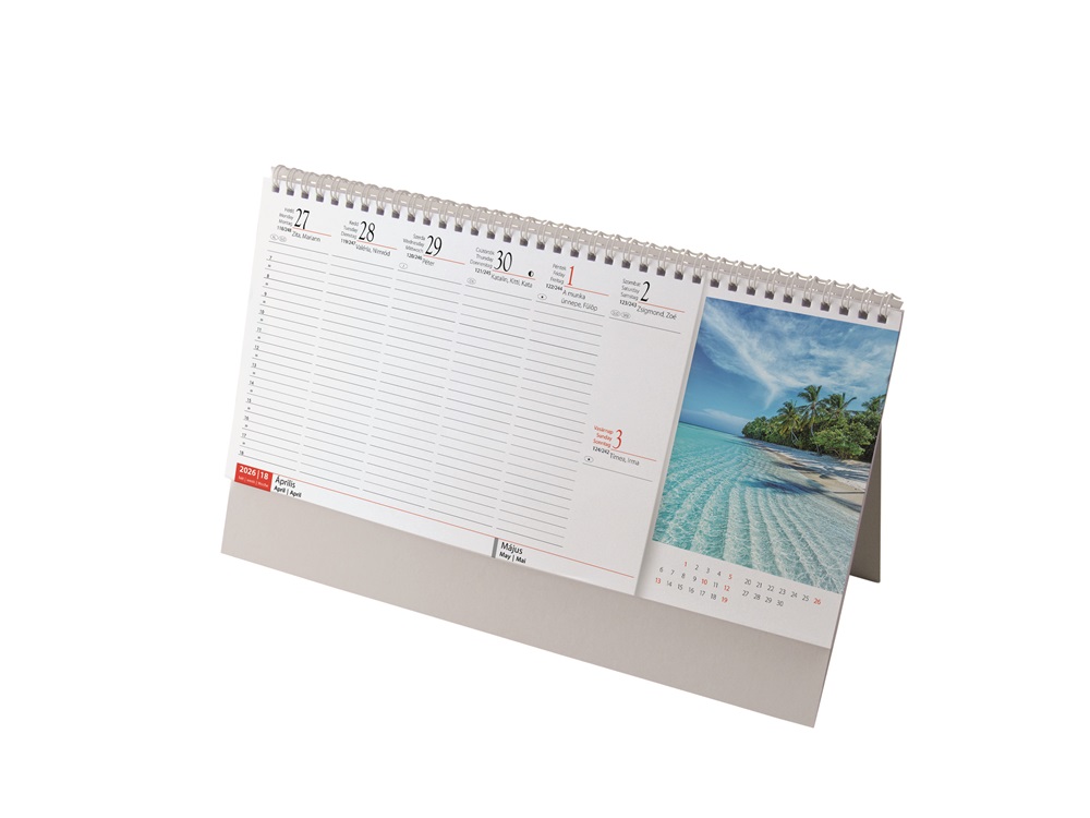 Realsystem 2026 Szigetek 7971-99 papír hátlapos képes álló asztali naptár