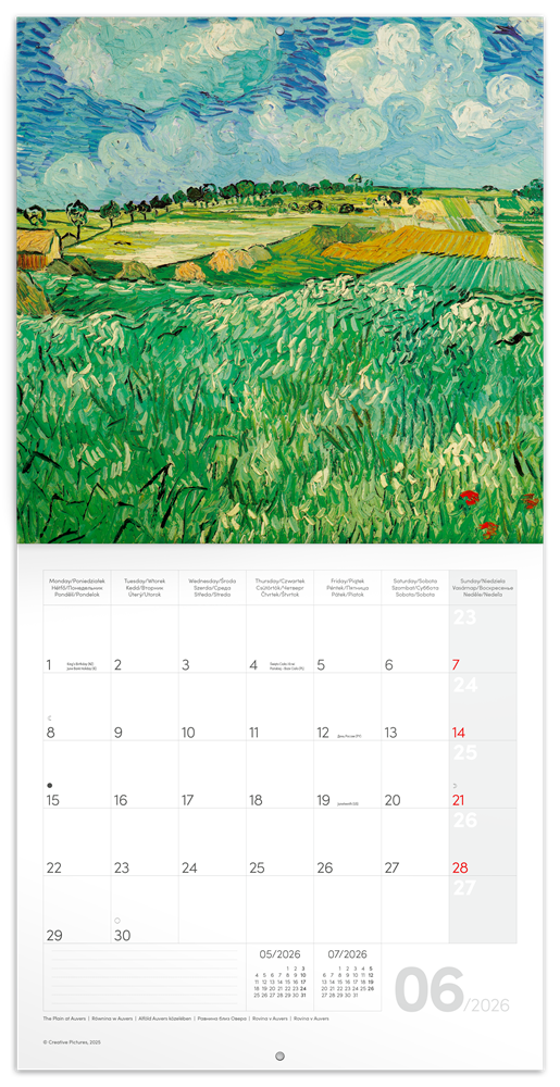Realsystem 2026 Vincent van Gogh 6097-VG falinaptár