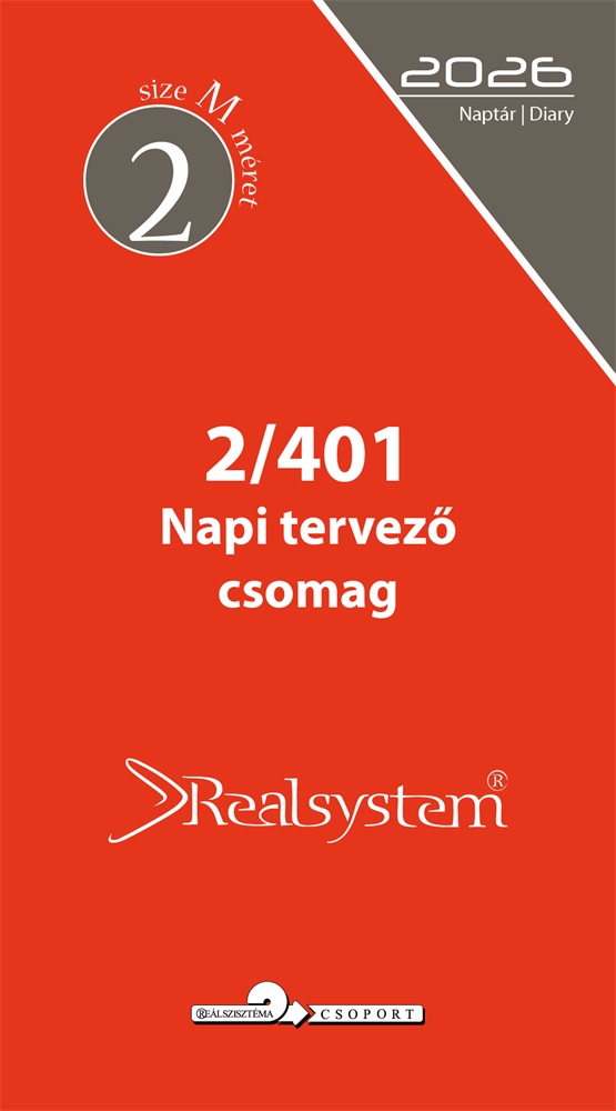 Realsystem 2/401 éves napi beosztású gyűrűs naptár kiegészítő