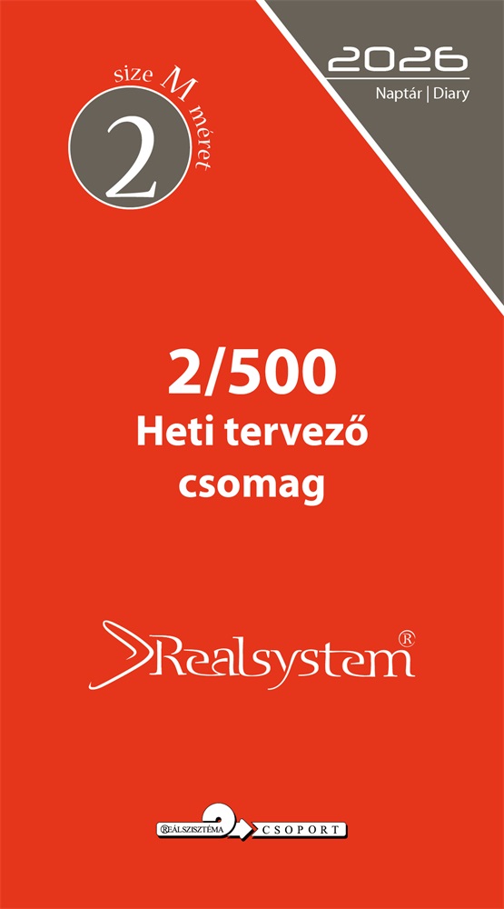 Realsystem 2/500 éves heti beosztású gyűrűs naptár kiegészítő
