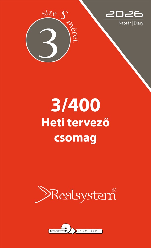 Realsystem 3/400 éves heti beosztású gyűrűs naptár kiegészítő