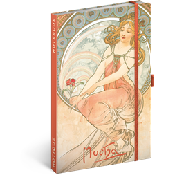 Realsystem Alphonse Mucha 5416 keményfedeles vonalas notesz