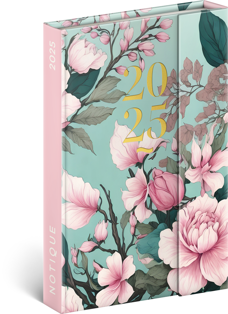 Realsystem Pink bloom 5412 B6 mágneses zsebnaptár