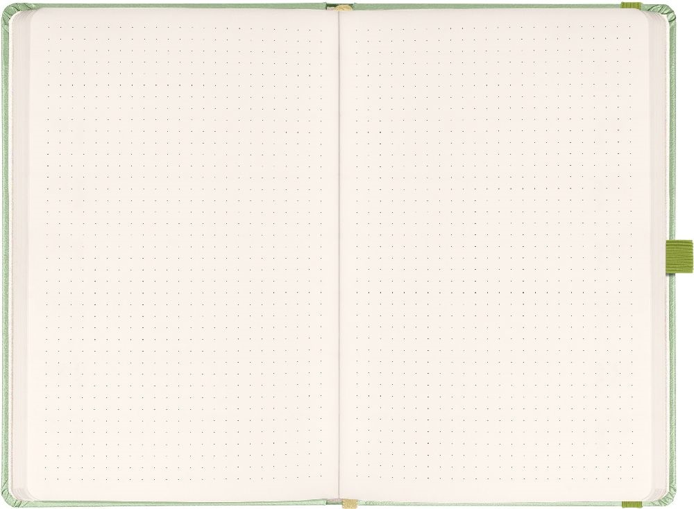 Realsystem Vivella 13 × 21 cm Green pontozott notesz