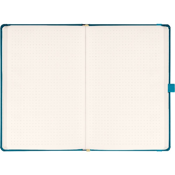 Realsystem Vivella 13 × 21 cm Teal pontozott notesz