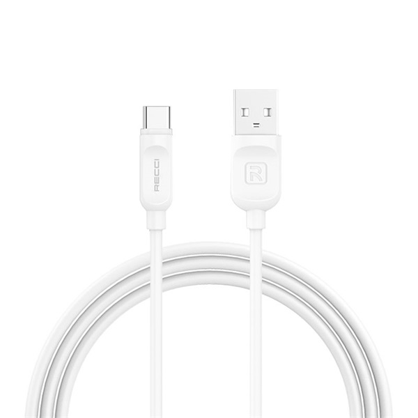 Recci RCT-P100W 1m Type C - USB fehér adat- és töltőkábel