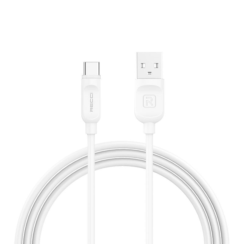 Recci RCT-P100W 1m Type C - USB fehér adat- és töltőkábel