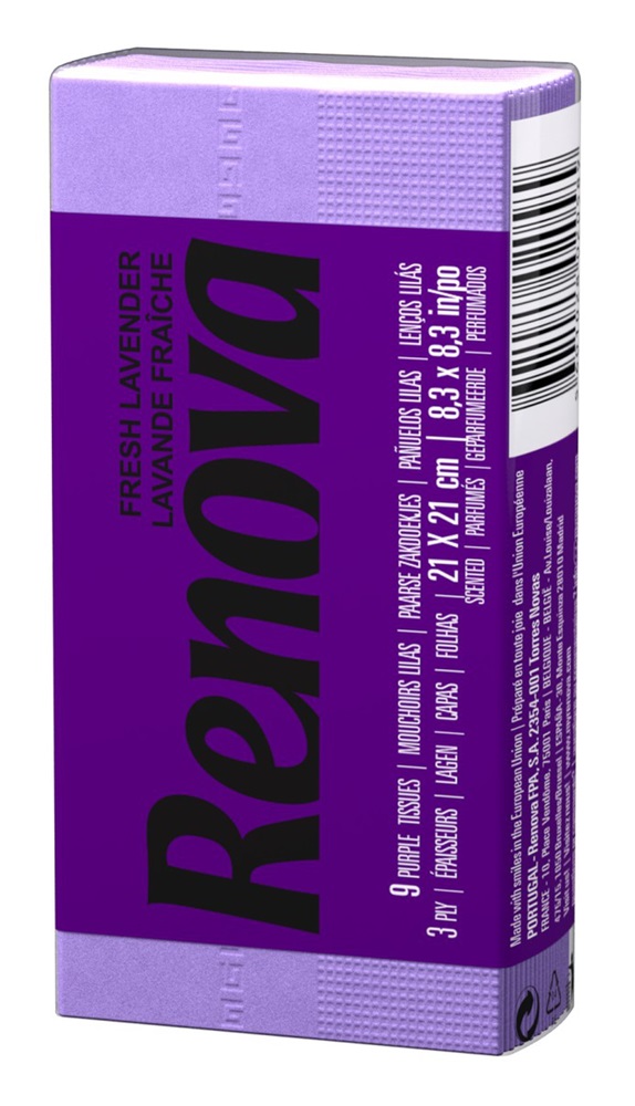 Renova 6x9 db-os 3 rétegű levendula illatú papírzsebkendő