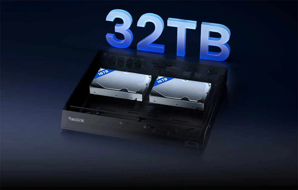 Reolink RP-PN16-NHD 24 csatorna/H265/2x SATA HDD total 32TB/16x PoE hálózati rögzítő(NVR)
