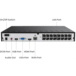 Reolink RP-PN16-NHD 24 csatorna/H265/2x SATA HDD total 32TB/16x PoE hálózati rögzítő(NVR)
