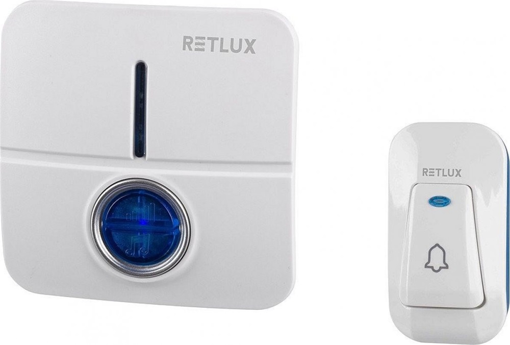 Retlux RDB 105  akkumulátor gombbal, fehér vezeték nélküli csengő