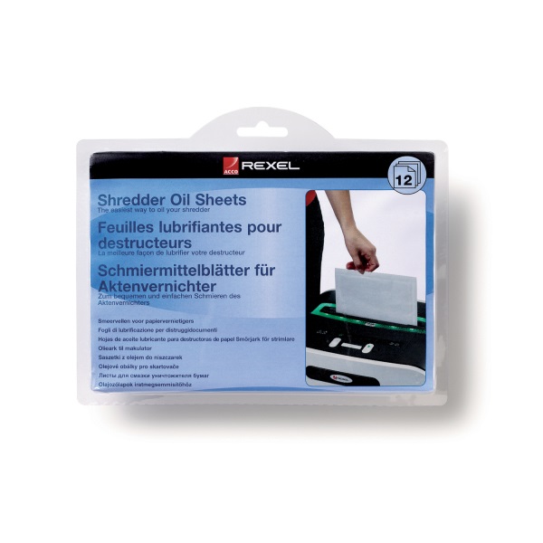 Rexel A5 iratmegsemmisítőhöz 12db-os olajozó lap