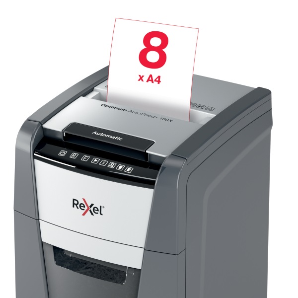Rexel Optimum AutoFeed+ 100X konfetti automata iratmegsemmisítő