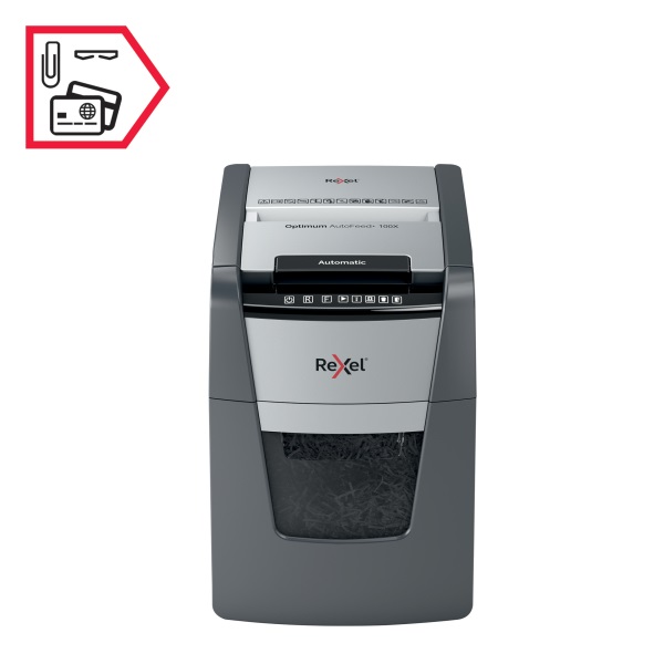 Rexel Optimum AutoFeed+ 100X konfetti automata iratmegsemmisítő