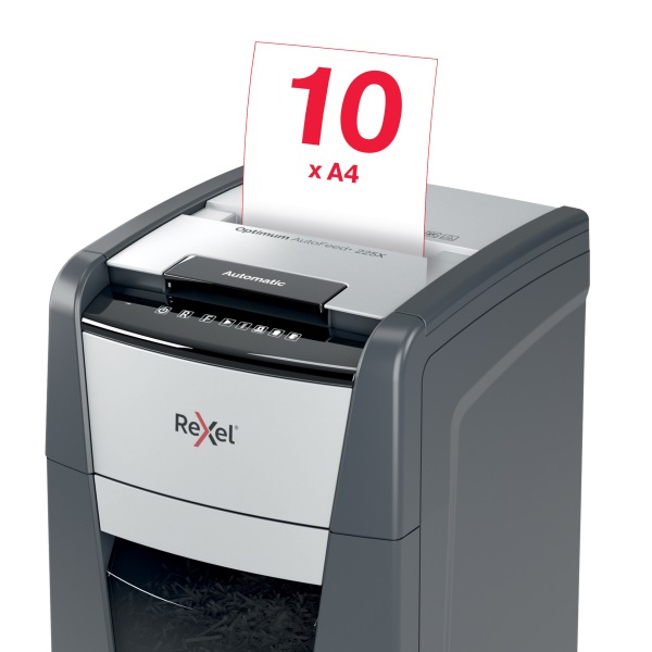 Rexel Optimum AutoFeed+ 225X konfetti automata iratmegsemmisítő