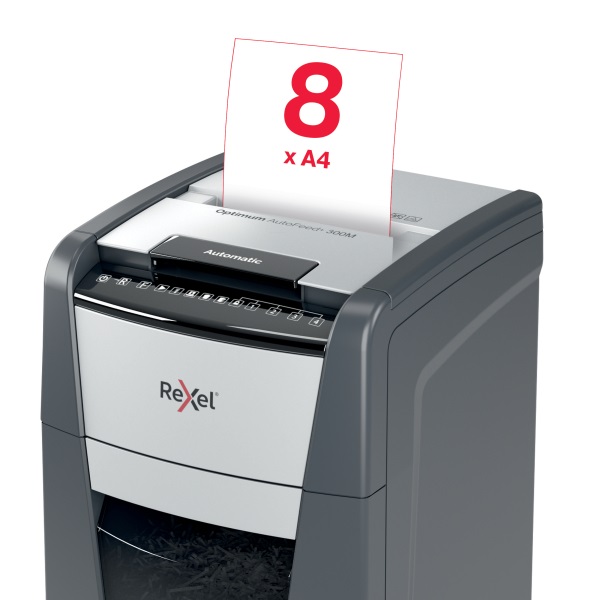 Rexel Optimum AutoFeed+ 300M mikrokonfetti automata iratmegsemmisítő