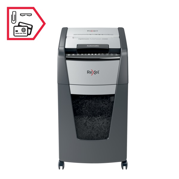 Rexel Optimum AutoFeed+ 300M mikrokonfetti automata iratmegsemmisítő