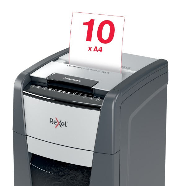 Rexel Optimum AutoFeed+ 300X konfetti automata iratmegsemmisítő
