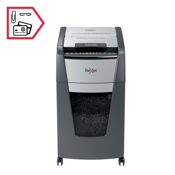 Rexel Optimum AutoFeed+ 300X konfetti automata iratmegsemmisítő